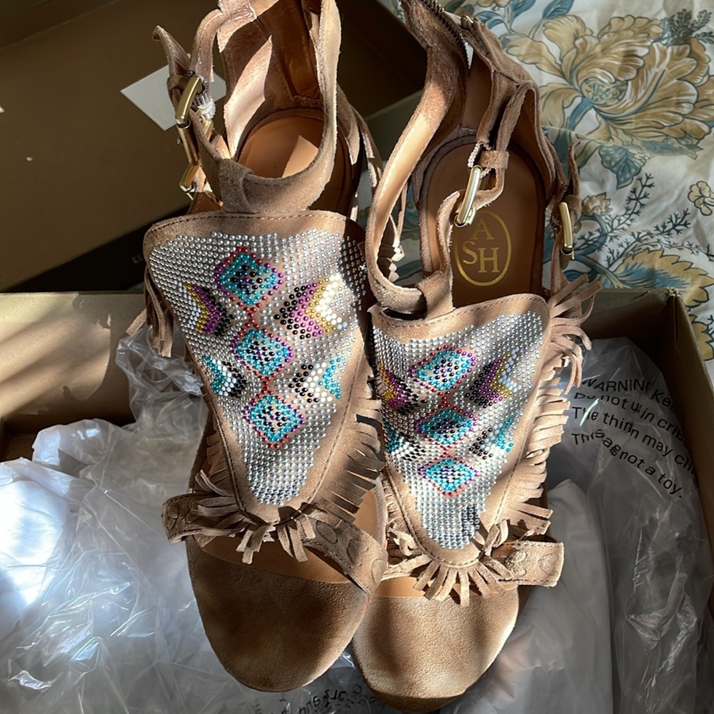 Ash Aztec studded suede block heels - Picture 6 of 14